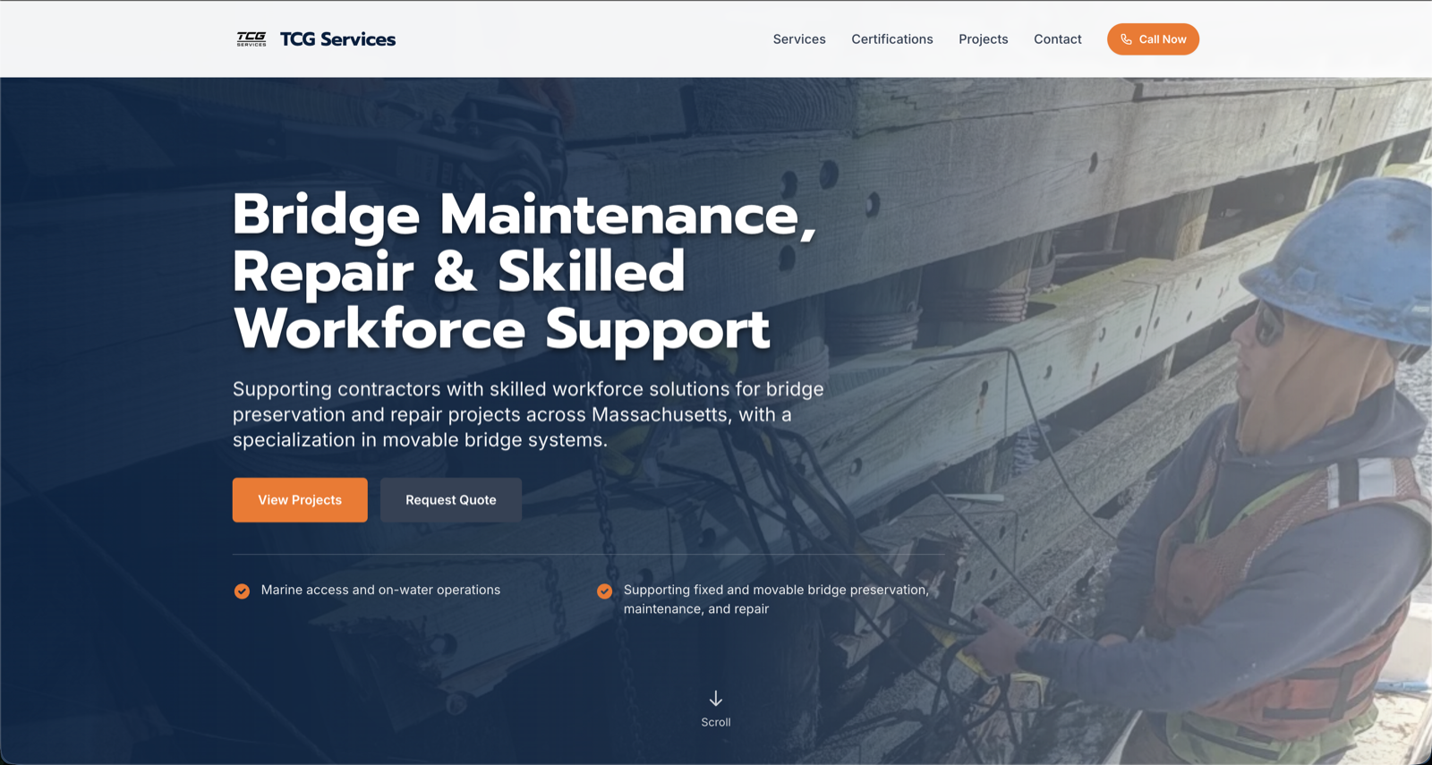 TCG Services, LLC website preview